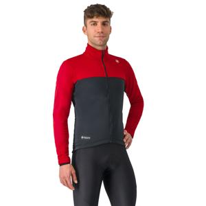 Castelli Estremo lange mouw fietsjack ruby red/light black heren L