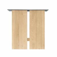 Set H-poten massief eiken 65 x 4 cm en hoogte 74 cm (30 x 4 cm) - 2 stuks