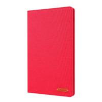 Voor Galaxy tab a 10 1 (2019) T510/T515 doek Teature horizontale Flip PU lederen draagtas met houder & kaartsleuven (rood)