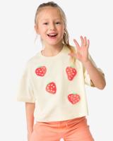 HEMA Kinder T-shirt Aardbei Gebroken Wit (gebroken wit)