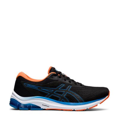 ASICS Gel-Pulse 12 hardlloopschoenen zwart/oranje/blauw ASICS Gel-Pulse 12 hardlloopschoenen zwart/oranje/blauw