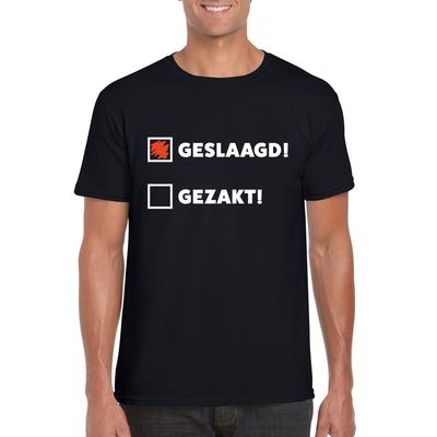 Geslaagd/ gezakt t-shirt zwart heren