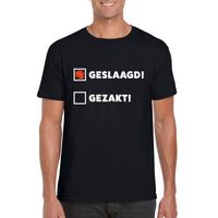 Geslaagd/ gezakt t-shirt zwart heren