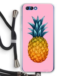 Grote ananas: Honor 10 Transparant Hoesje met koord