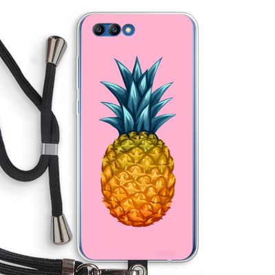Grote ananas: Honor 10 Transparant Hoesje met koord
