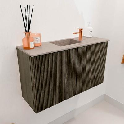 Toiletmeubel Mondiaz Joya Dlux | 70 cm | Meubelkleur Shadow | Faye wastafel Saba Wasbak Midden | 1 kraangat