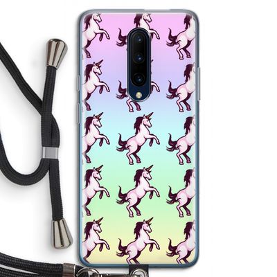 Musketon Unicorn: OnePlus 7 Pro Transparant Hoesje met koord