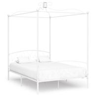 Hemelbedframe metaal wit 140x200 cm