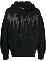 Neil Barrett hoodie à imprimé Thunderbolt - Noir