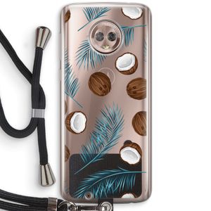 Kokosnoot roze: Motorola Moto G6 Transparant Hoesje met koord