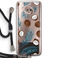 Kokosnoot roze: Motorola Moto G6 Transparant Hoesje met koord
