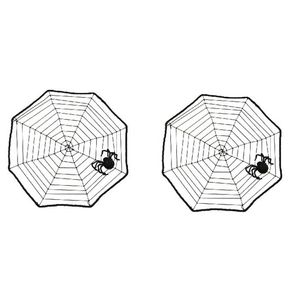 2x Horror spinnenwebben met spin 40 x 40 cm