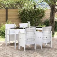 Tuinstoel 4 pcs Wit 53 x 49 x 85 cm PP
