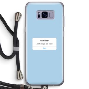 Reminder: Samsung Galaxy S8 Plus Transparant Hoesje met koord