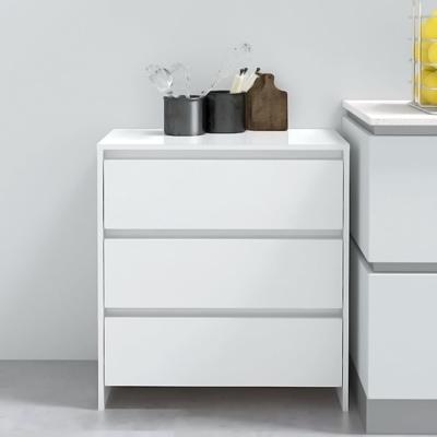 Dressoir 70x41x75 cm spaanplaat hoogglans wit