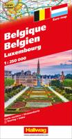 Wegenkaart - landkaart België, Luxemburg | Hallwag Wegenkaart - landkaart België, Luxemburg | Hallwag