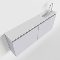 Toiletmeubel Mondiaz Ture | 120 cm | Meubelkleur Cale | Eden wastafel Talc Rechts | 1 kraangat