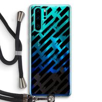 Zwarte vegen: Huawei P30 Pro Transparant Hoesje met koord
