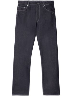 Off-White jean à logo brodé - Bleu