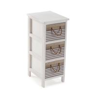 Ladekast Versa Tabo Textiel Paulownia hout 32 x 63 x 26 cm
