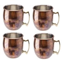 Cosy & Trendy Cocktailglas Moskow Mule - 4x - antiek look koper - 450 ml