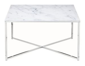 Artistiq Salontafel 'Chloè', 80cm, Marmerlook, kleur Wit