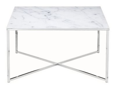 Artistiq Salontafel 'Chloè', 80cm, Marmerlook, kleur Wit