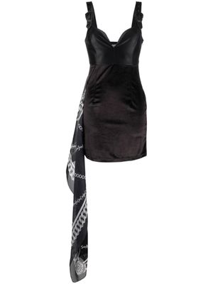 Versace Jeans Couture robe courte à chaînes imprimées - Noir