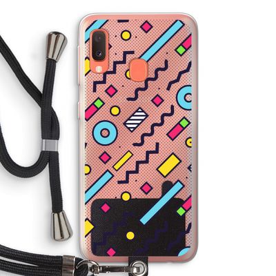 8-bit N°8: Samsung Galaxy A20e Transparant Hoesje met koord