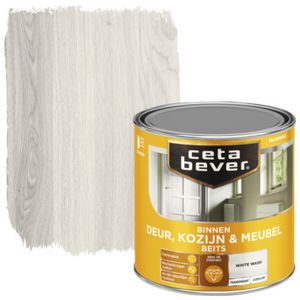 Cetabever Binnenbeits Deur Kozijn en Meubel Transparant Zijdeglans - White Wash