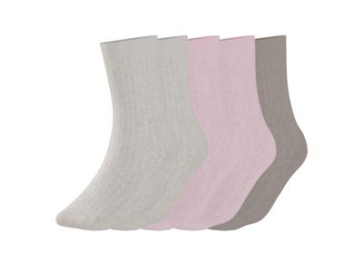 esmara 5 Paar sokken (Beige/roze, 39-42)