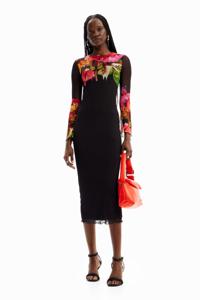 Tulen bloemenjurk M. Christian Lacroix - BLACK - XS