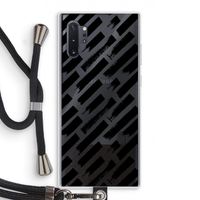 Zwarte vegen: Samsung Galaxy Note 10 Plus Transparant Hoesje met koord