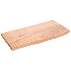 vidaXL Wandschap 60x30x2 cm behandeld massief eikenhout lichtbruin