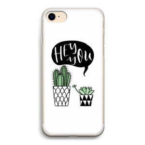 Hey you cactus: iPhone 7 Transparant Hoesje