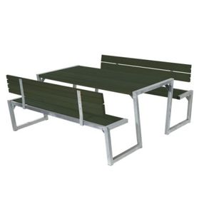 Picknicktafel Zigma Groen 2 Rugleuningen