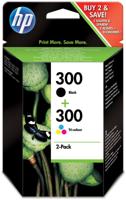 HP inktcartridge 300, 200 pagina&apos;s, OEM CN637EE, 1x zwart en 1 x 3 kleuren - thumbnail