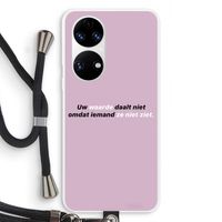 uw waarde daalt niet: Huawei P50 Transparant Hoesje met koord