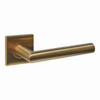 Intersteel deurkruk Q 04 op rozet vierkant verdekt 53x53x6mm - PVD messing mat
