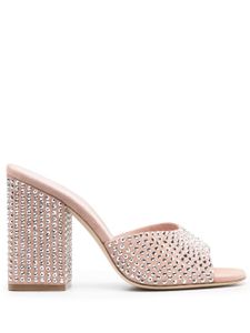 Paris Texas mules Holly Anja 100 mm en daim - Rose