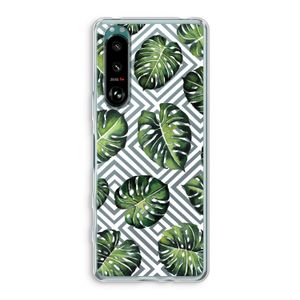 Geometrische jungle: Sony Xperia 5 III Transparant Hoesje