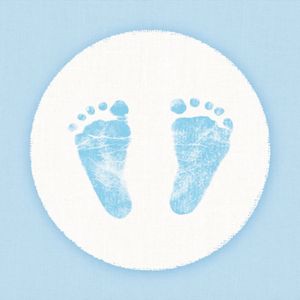 Ambiente Servetten Baby Voetjes Jongen 33x33 cm