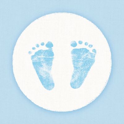 Ambiente Servetten Baby Voetjes Jongen 33x33 cm