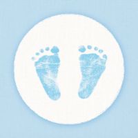 Ambiente Servetten Baby Voetjes Jongen 33x33 cm Ambiente Servetten Baby Voetjes Jongen 33x33 cm
