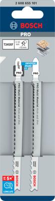 Bosch Accessoires PRO Multi Material thick and thin T345XF decoupeerzaagblad. 132 mm | 2-delig - 2608655101