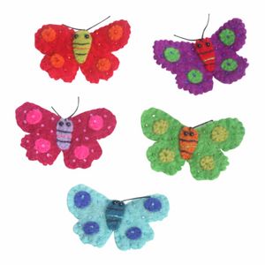 Broches Vlinder Heldere Kleurtjes (Set van 5)