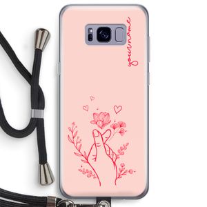 Giving Flowers: Samsung Galaxy S8 Plus Transparant Hoesje met koord