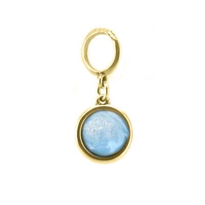 Qoss Kettinghanger Sylvia 12 mm Hemelsblauw | Goud