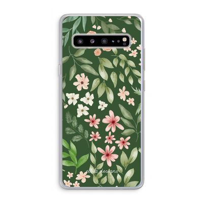 Botanical green sweet flower heaven: Samsung Galaxy S10 5G Transparant Hoesje