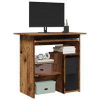 Bureau 80x45x74 cm bewerkt hout oud houtkleurig